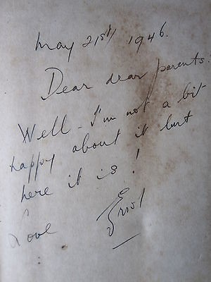 Showdown by Errol Flynn Signed by Flynn to Parents 1946