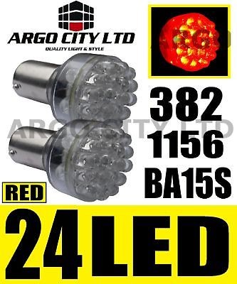 382 RED 24 LED REAR FOG BULBS BMW 3 SERIES E21 E30 E36