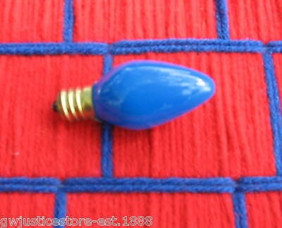 Box of 25 } BLUE CHRISTMAS LIGHT bulb 5 watt ceramic 5C7 opaque C7 