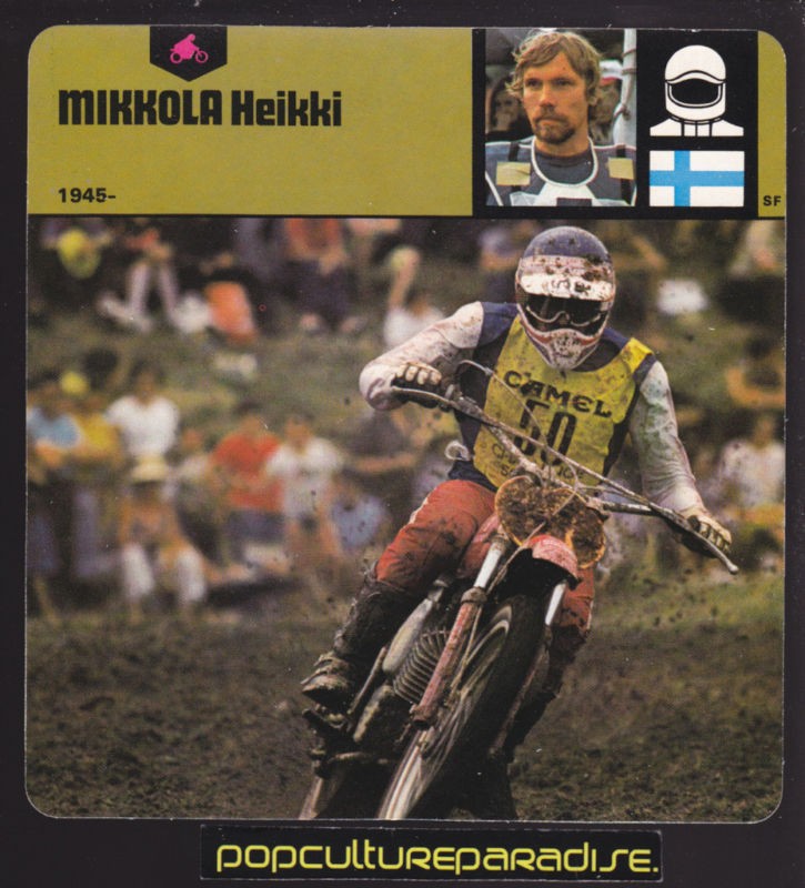 HEIKKI MIKKOLA Finland Motocross Racing PICTURE CARD