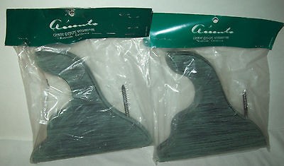 POLE BRACKET HARDWARE   SET OF TWO   NEW IN PACKAGE   Antique green 