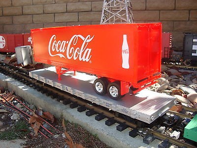 USA TRAINS SILVER C&O FLATCAR AND COCA COLA VAN TRAILER PIGGYBACK LOAD 