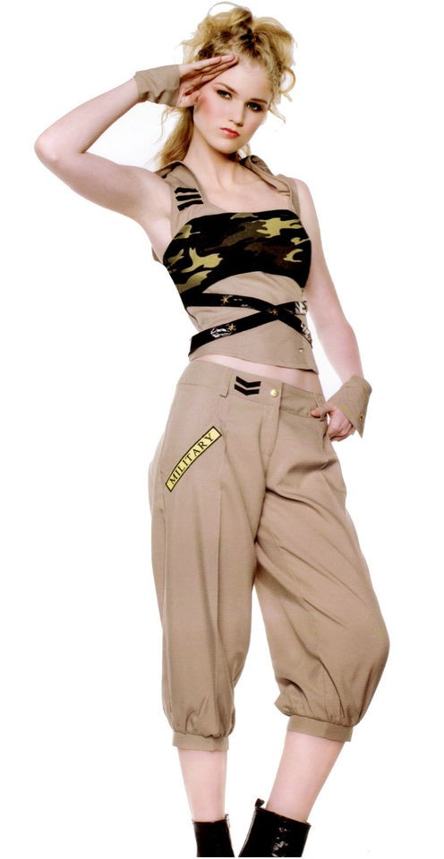 New Sexy Rockalicious Military Brat Soldier Army Costume Seven til 