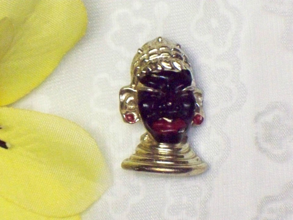 Vintage small BLACKAMOOR Pin African Figural Blackamore