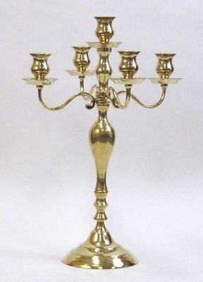 CANDELABRA BRASS (GOLD) 22H ~ CANDLE HOLDER ~ CANDLE HOLDER 5 LIGHT