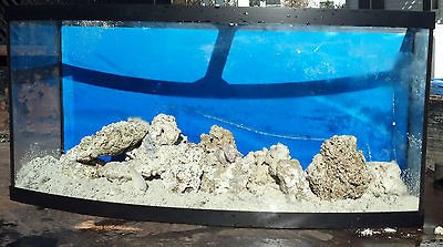 72 Gallon Glass Bow Front Saltwater Fishtank With STAND   LOCAL PICK 