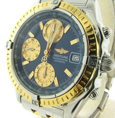 BREITLING CHRONOMAT AUTOMATIC WATCH 18k STEEL #D13352