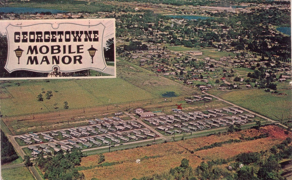 Postcard FL Lakeland GEORGETOWN MOBILE MANOR Homes