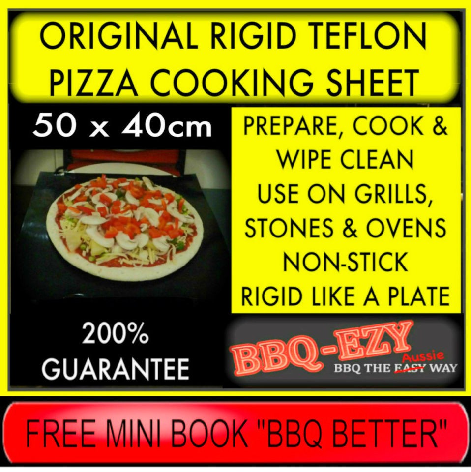   Rigid Pizza Large Cooking Sheet BBQ OVEN STONE 50x40cm Wipes Clean