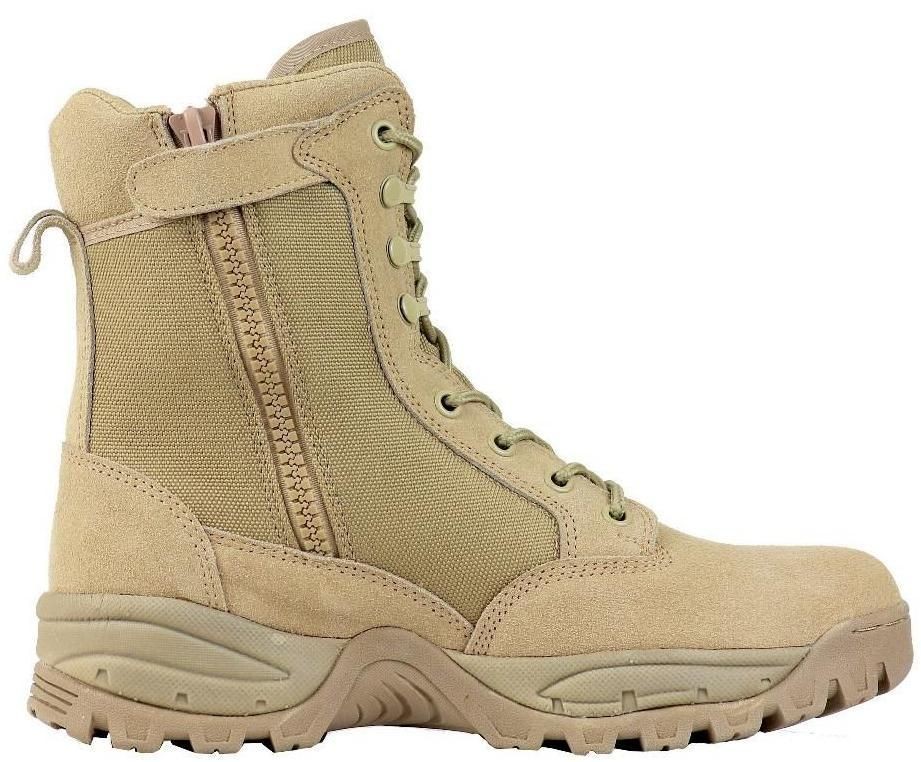 MENS 8 DESERT MILITARY COMBAT POLICE TACTICAL BOOT WITH ZIPPER 