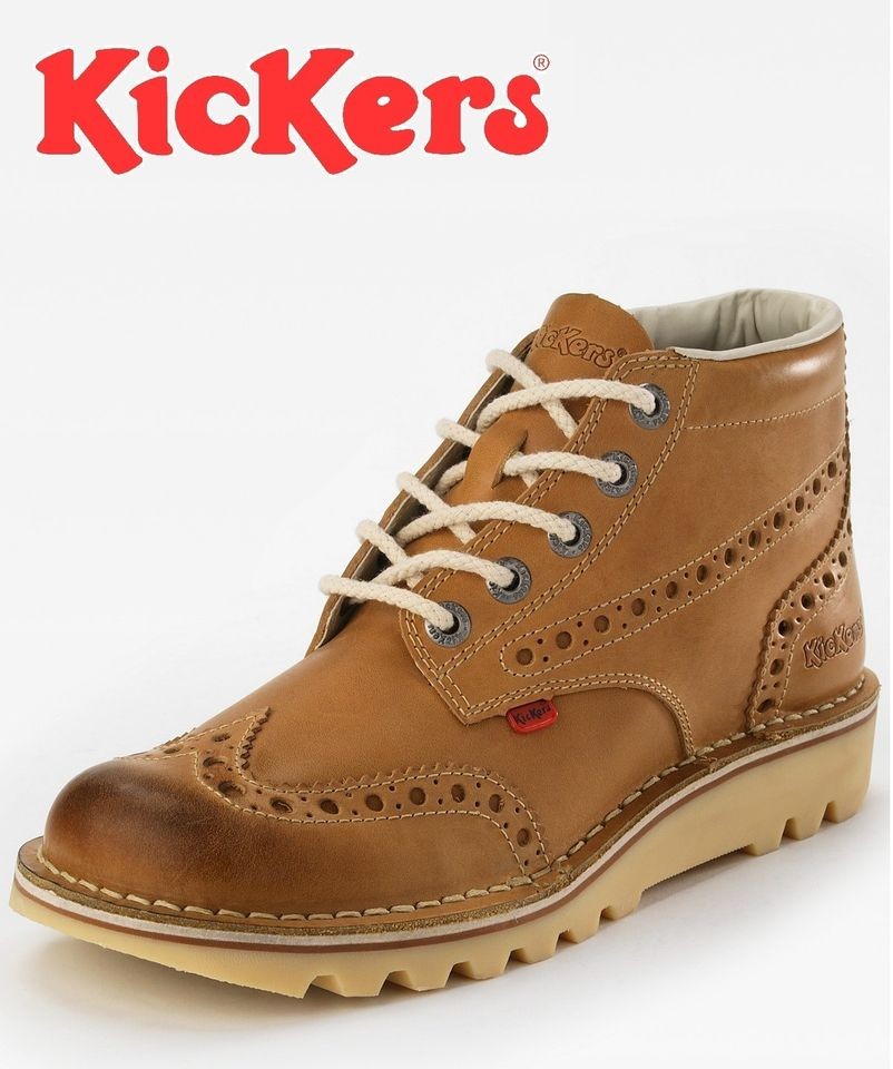   KICK HI BOOTS   SKU NO 111693 Mens Kick Brogue Tan Boot *** N E W