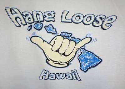 New Hawaiian Graphic Hang Loose Hawaiian Islands Graphic T Shirt