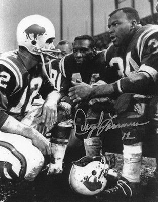 Buffalo Bills Daryle Lamonica 8x10 W/COA pose 5 with Cookie Gilchrist