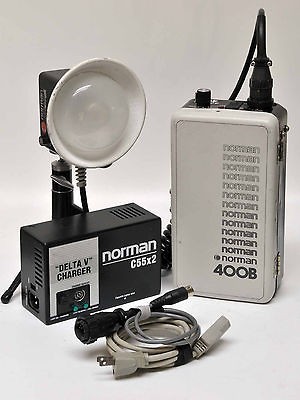 NORMAN 400B PORTABLE FLASH ASSEMBLY, FRESH BATTERIES