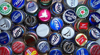 1,200 MIXED BOTTLE CAPS, Bud Light, Coors, Miller Lite, Heineken 