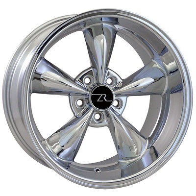 Chrome Bullitt 18 inch Mustang Wheels Deep Dish 18x9 & 18x10 Bullet 