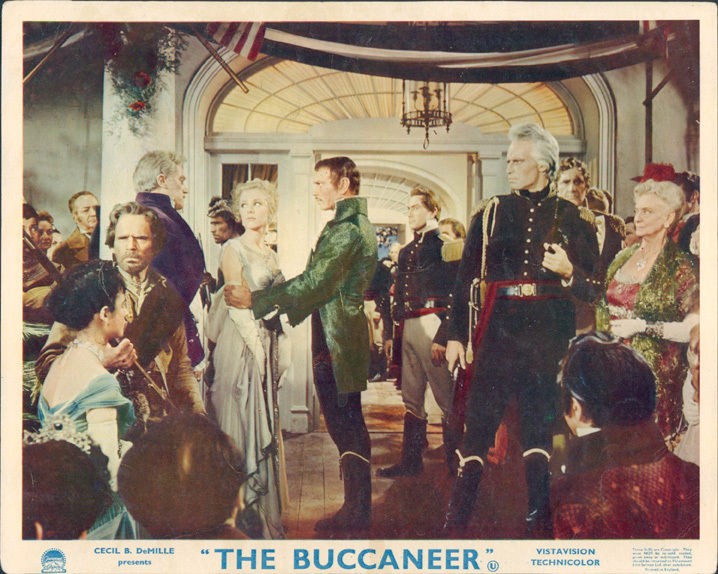 THE BUCCANEER CHARLTON HESTON YUL BRYNNER INGER STEVENS ORIGINAL LOBBY 