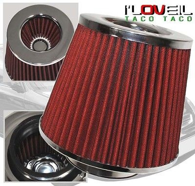 HIGH PERFORMANCE DRY CONE SHORT RAM COLD AIR INTAKE FILTER CHROME 