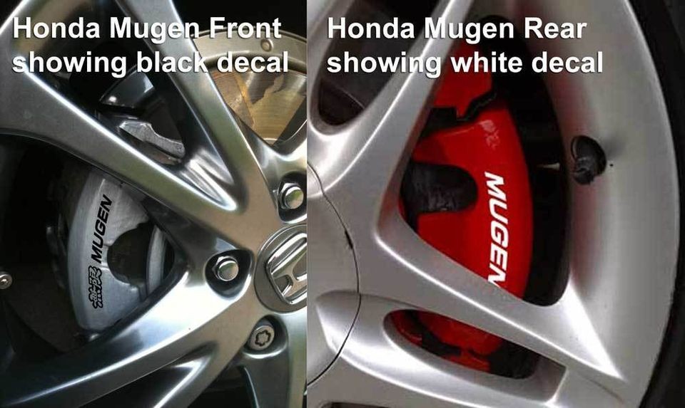   sticker to fit Honda Mugen racing brake calipers x2 front x 2 rear