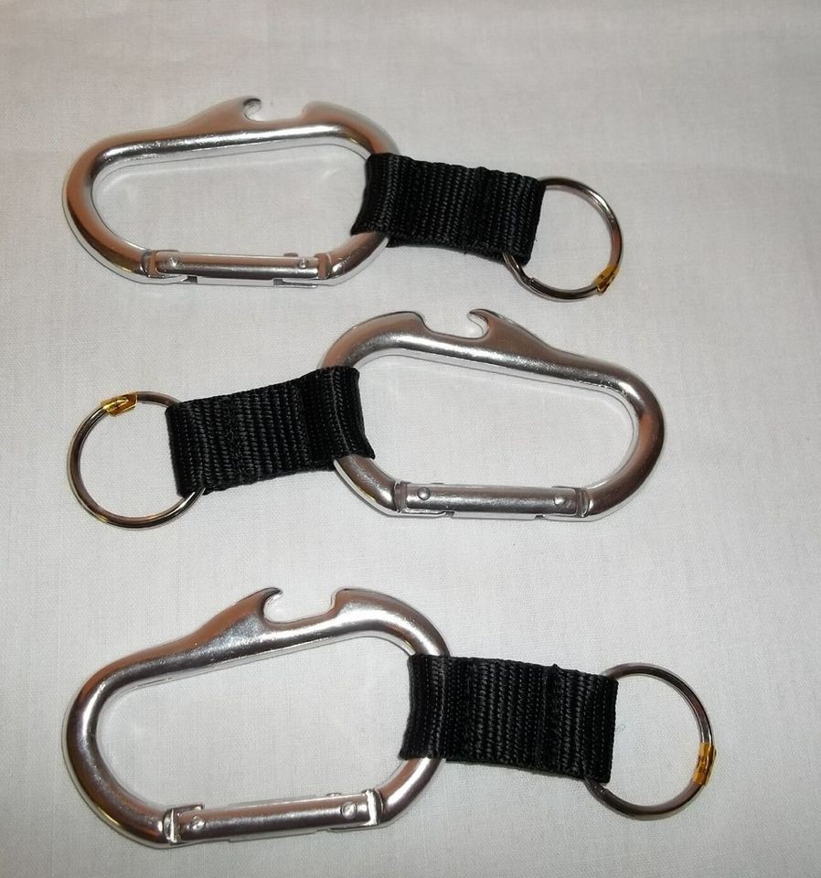 New 3” Aluminum Key Chain Bottle Opener Carabiner