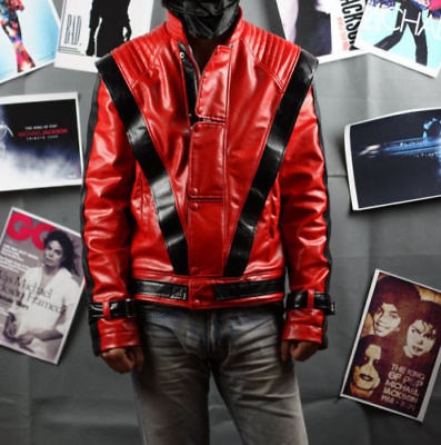 Michael Jackson Thriller Leather Red Jacket Free Billie Jean
