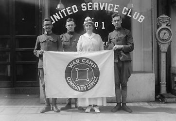   KUHN, MRS. JOSEPH L. WAR CAMP COM. SERVICE Vintage Black & White P c7