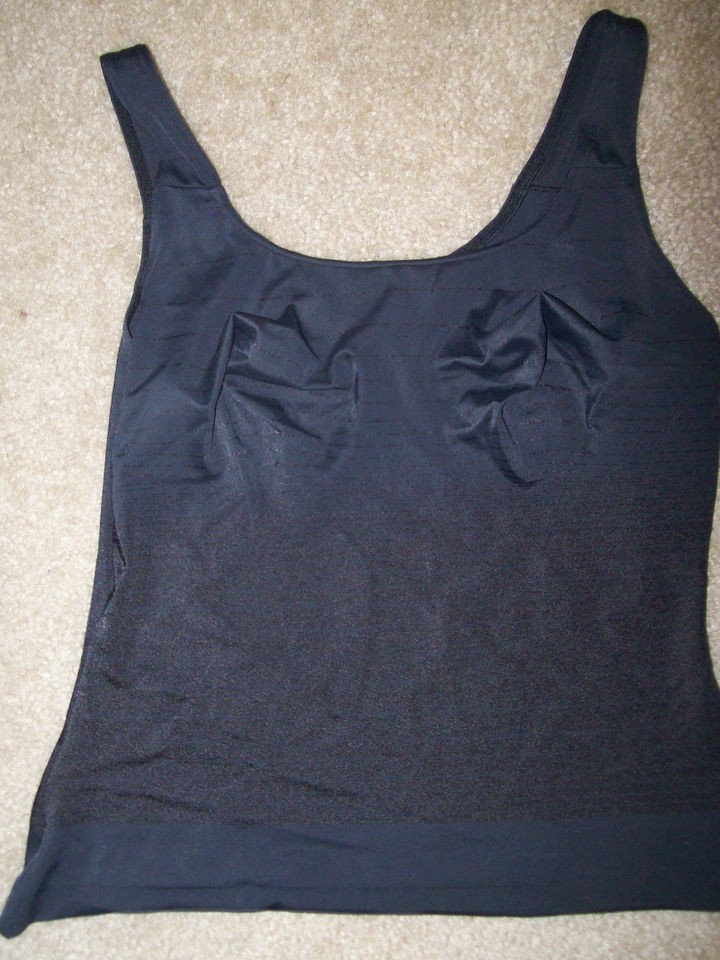 FLEXEES® by MAIDENFORM Black TANK TOP CAMI SHAPEWEAR Size L EUC