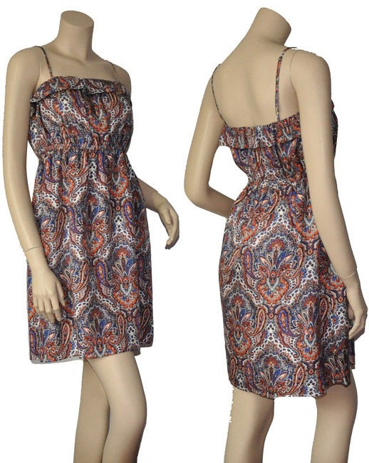 Crew Candace Paisley Dress Size 0,2,4 NWT