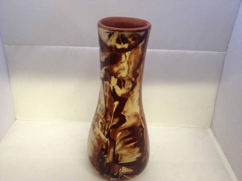 Rare Clays in Calico Cardwell Montana 12 Vase circa 1976 Beautiful