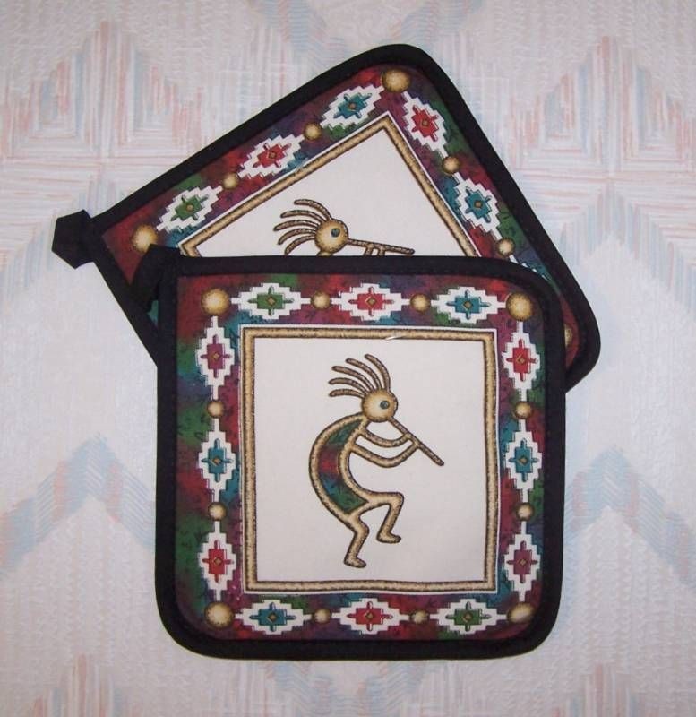 Kokopelli Canyon Dance Potholder Set Kay Dee