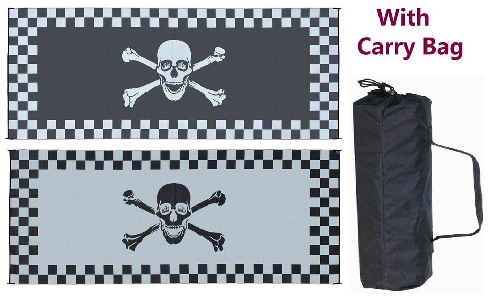 RV Patio Mat Camping Mat /Racing Pirate  8x20 /RF8202