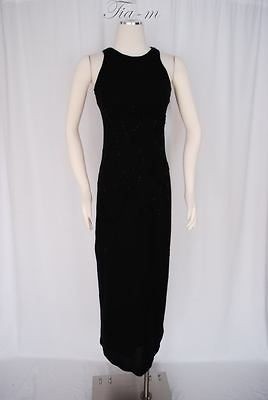 BEBE PETITE FORMAL BEADED CRISS CROSS DRESS/GOWN SZ P