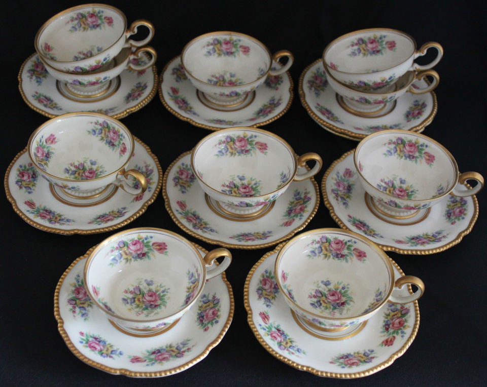 CASTLETON ROSE DEMITASSE CUP & SAUCER SET By CASTLETON CHINA Made in 