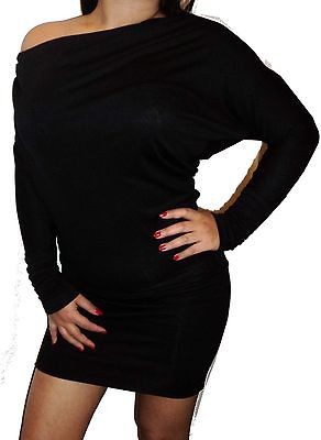 WOMEN OFF THE SHOULDER LONG SLEEVES DRESS SIZE X LARGE, BLACK