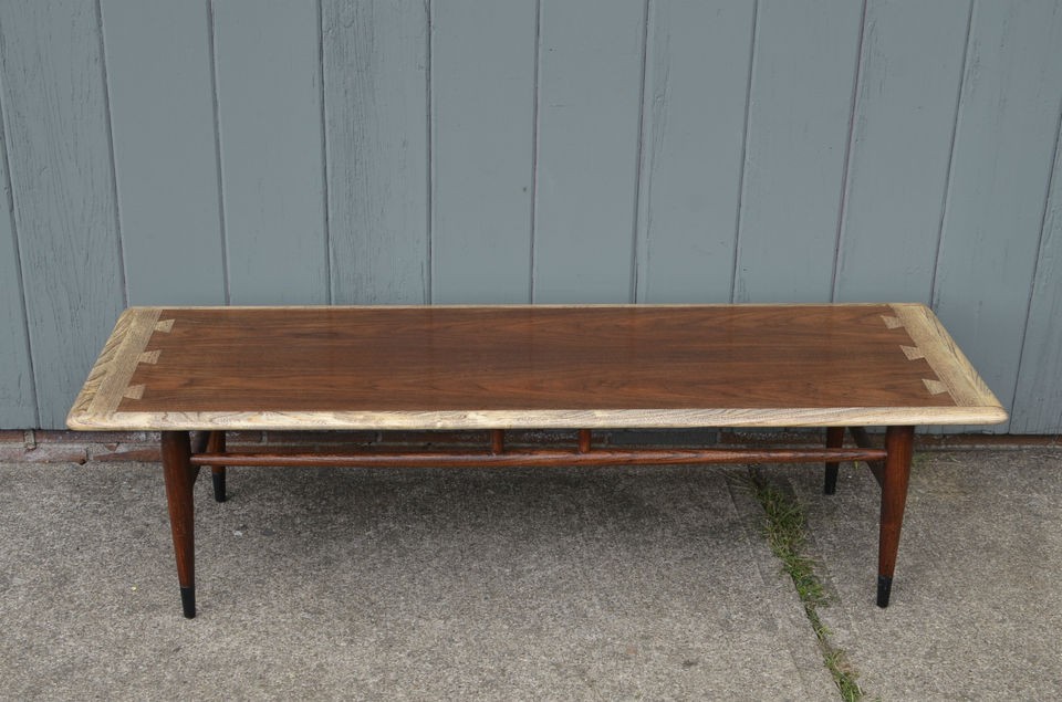 Mid Century Modern Lane Dove Tail Coffee Table Long **Refinished 