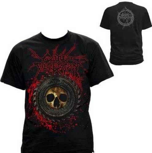 CATTLE DECAPITATION   T SHIRT   SKULL GRIND CD LOGO   DEATHGRIND BAND 