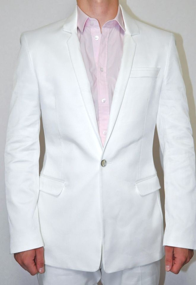 Authentic $1350 Just Cavalli White Suit US 42 EU 52