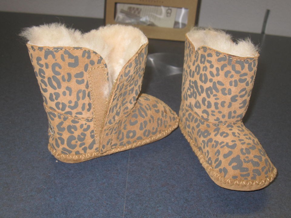 UGG INFANT CASSIE LEOPARD BOOTIES 1001781 CHESTNUT LEOPARD SIZE 2/3 