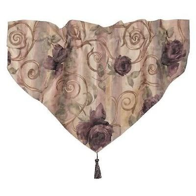 Croscill Chambord Cassis Ascot Style Window Valance