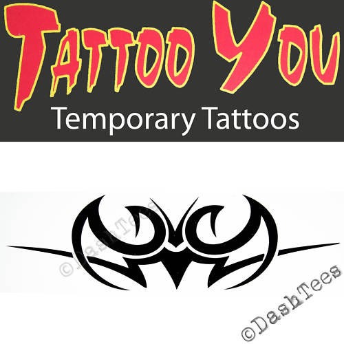 TEMPORARY FAKE BACK TATTOO CELTIC TRIBAL RAM HORNS WING