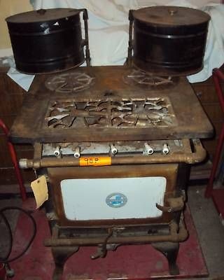 RARE ANTIQUE CHAMBERS FIRELESS GAS KITCHEN STOVE