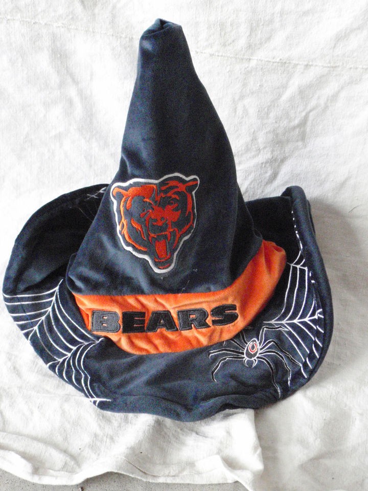   Hat Chicago Bears Blue Orange 1 Size Spider Web Halloween Costume