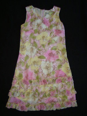 CHEROKEE RUFFLE FLOWERS DRESS SPRING/SUMMER GIRLS SZ 5T