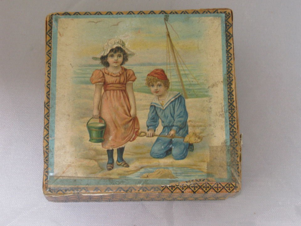 ANTIQUE WOOD BLOCK PICTURE PUZZLE, CHILDREN, 1906,