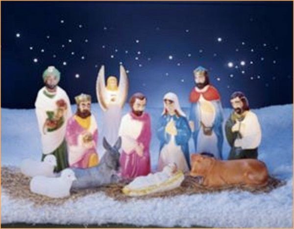   12 Pc.Illumina​ted Nativity Scene Christmas Holiday Outdoor Display