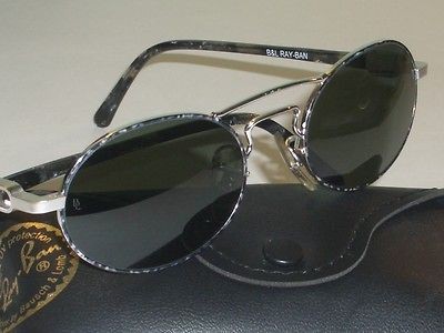   RAY BAN CHAOS SHINY CHROME/GRAY COMBO OVALS G15 AVIATOR SUNGLASSES