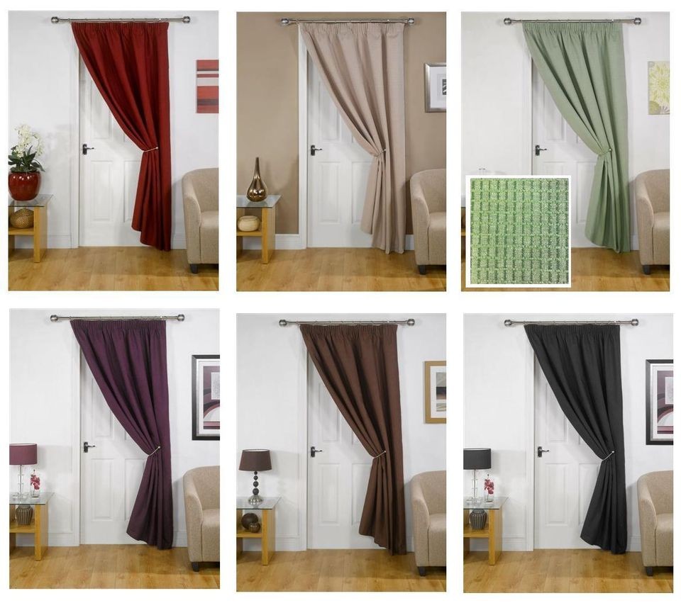 Block Out Door Curtains Insulation Thermal Lining Panels 66 x 84in Eco 