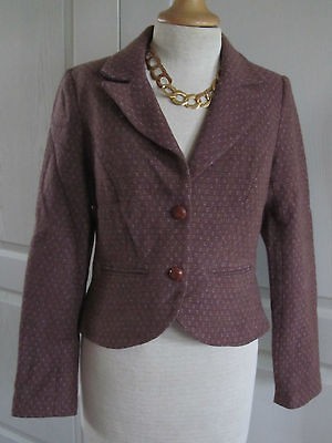 Pre loved Calypso Christiane Celle Women 100% Wool Jacket Coat Blazer 