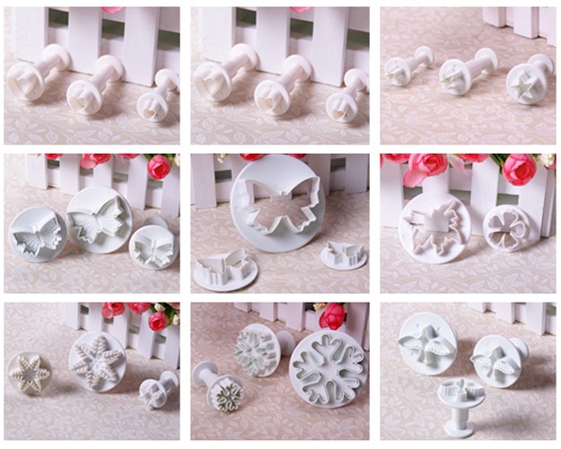 Multiple Shape Cake Sugarcraft Decorating Plunger Cookie Cutter Mold 