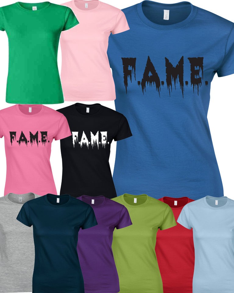 Chris Brown FAME F.A.M.E T SHIRT / T SHIRT   Custom Ladies Fit Tee 